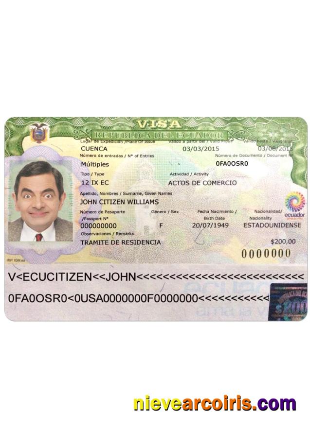 ECUADOR visa